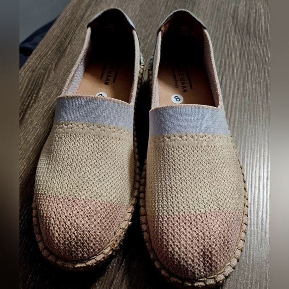 Cole Haan cloudfeel stitchlite espadrilles lightblue/tan/pink - Picture 1 of 8
